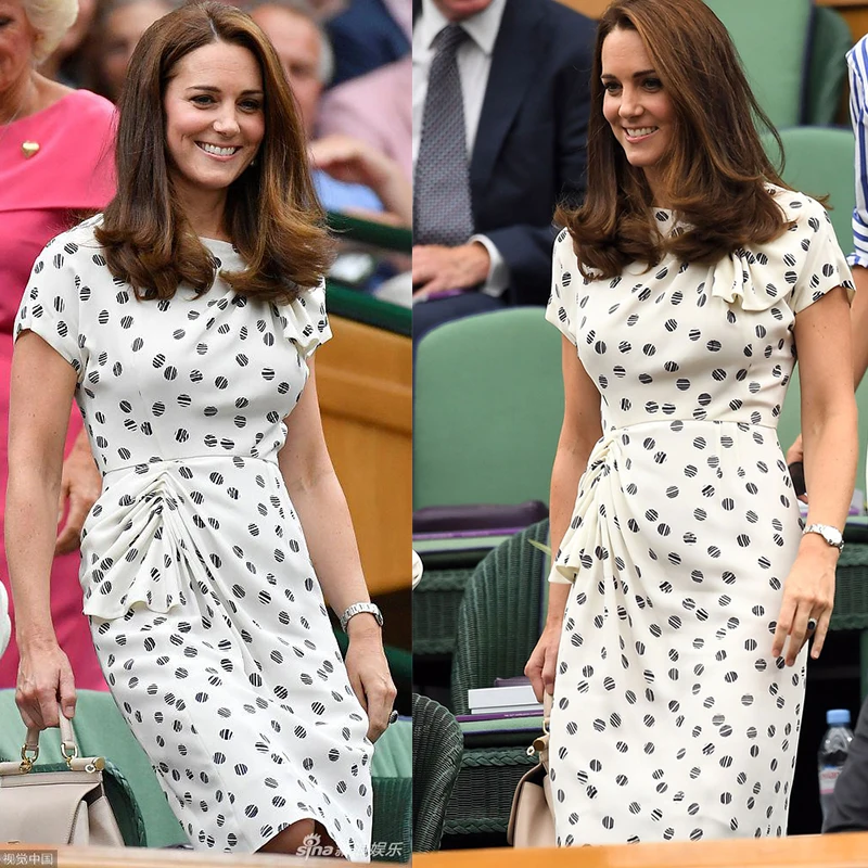 New Kate Middleton Princess Vintage Print Dress Fashion O-Neck Short Sleeve Pleated Dresses
New Kate Middleton Princess Vintage Print Dress Fashion O-Neck Short Sleeve Pleated Dresses