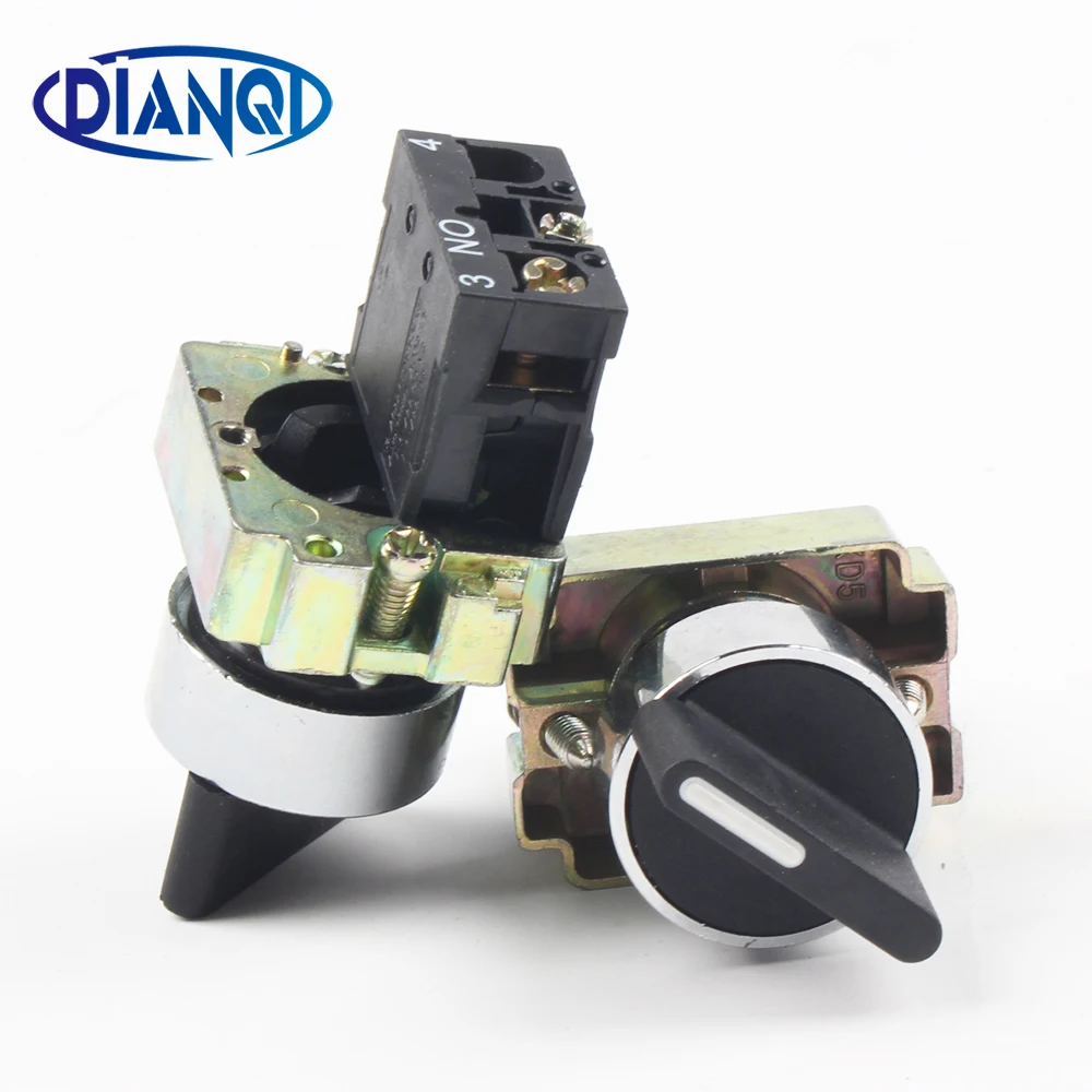 XB2-BD21 BD25 BD33 BD53 BD73 1NO/2NO/1NO1NC 2/3 position Latching self-locking selector push button switch Momentary self-Reset
XB2-BD21 BD25 BD33 BD53 BD73 1NO/2NO/1NO1NC 2/3 position Latching self-locking selector push button switch Momentary self-Reset