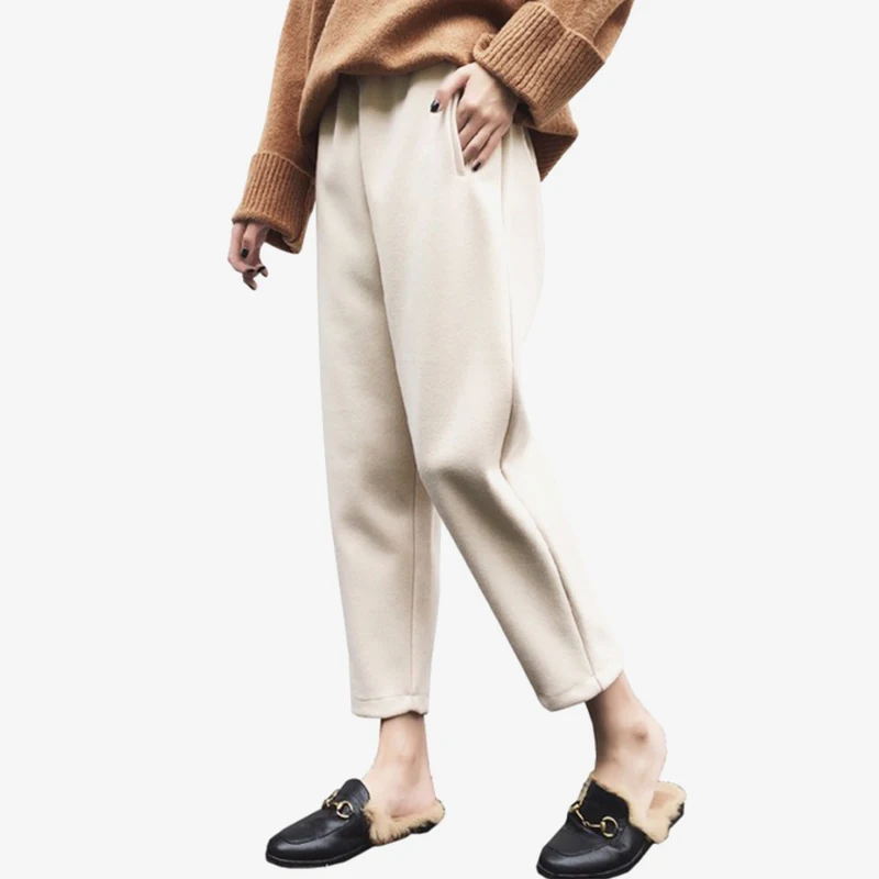 Women's Plus Size 6XL Woolen Harem Pants Solid Loose Casual Thicken Trousers For Woman 2018 Autumn Winter Streetwear Sweatpants
Women's Plus Size 6XL Woolen Harem Pants Solid Loose Casual Thicken Trousers For Woman 2018 Autumn Winter Streetwear Sweatpants