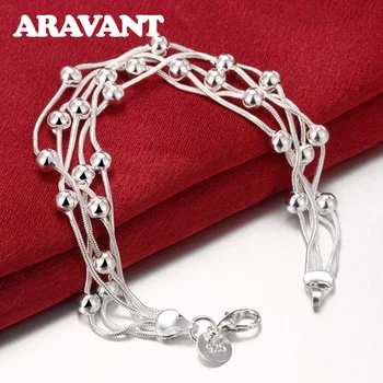 New Fashion 925 Silver Smooth Bead Bracelet Chain For Women Wedding Fashion Jewelry Gifts
New Fashion 925 Silver Smooth Bead Bracelet Chain For Women Wedding Fashion Jewelry Gifts