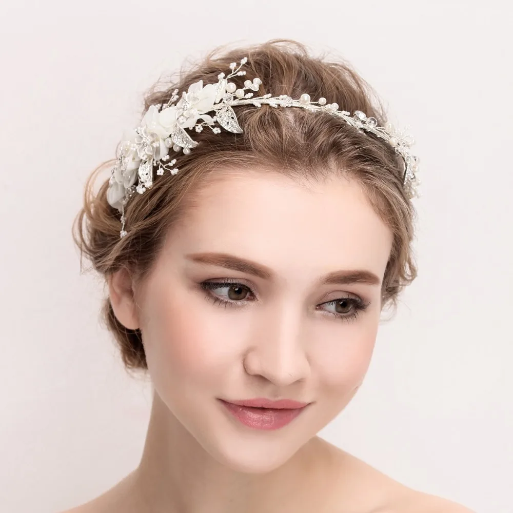 Charming Organza Crystal Beaded Flower Headband Tiara Wedding Handmade Silver Plated Rhinestone Bridal Headpiece 2017 New
Charming Organza Crystal Beaded Flower Headband Tiara Wedding Handmade Silver Plated Rhinestone Bridal Headpiece 2017 New