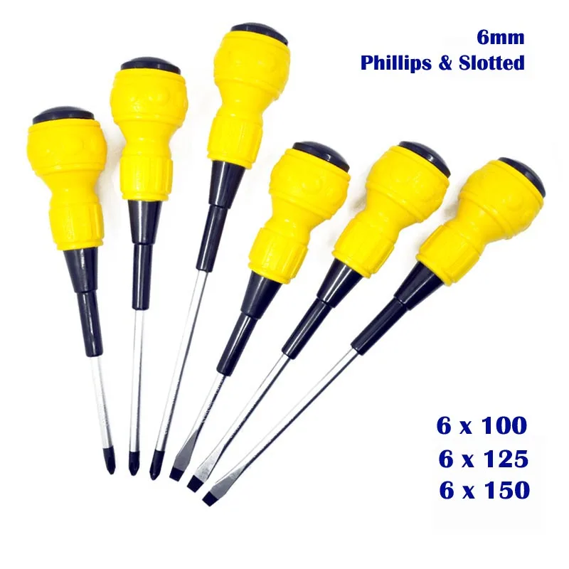 Dia 6mm Phillips & Slotted Screwdriver Repairing Tool Cross Head Screwdrivers Hand Tool Screw Driver
Dia 6mm Phillips & Slotted Screwdriver Repairing Tool Cross Head Screwdrivers Hand Tool Screw Driver