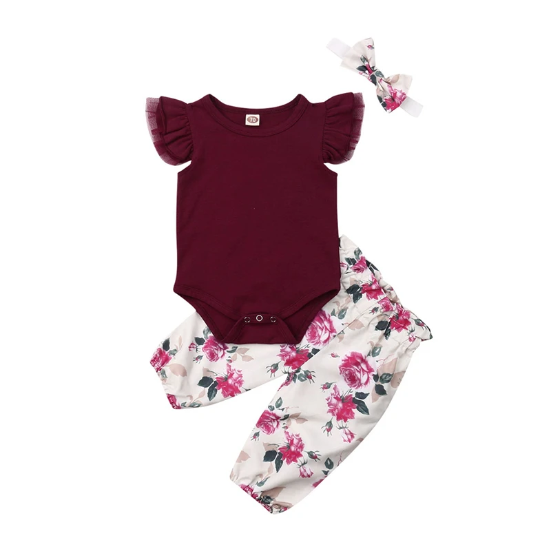 Newborn Baby Girl Cute Clothes Sets 3Pcs Ruffle Fly Sleeve Romper Floral Shorts Pants Headband Bebe Girl Summer Outfits 0-18M
Newborn Baby Girl Cute Clothes Sets 3Pcs Ruffle Fly Sleeve Romper Floral Shorts Pants Headband Bebe Girl Summer Outfits 0-18M