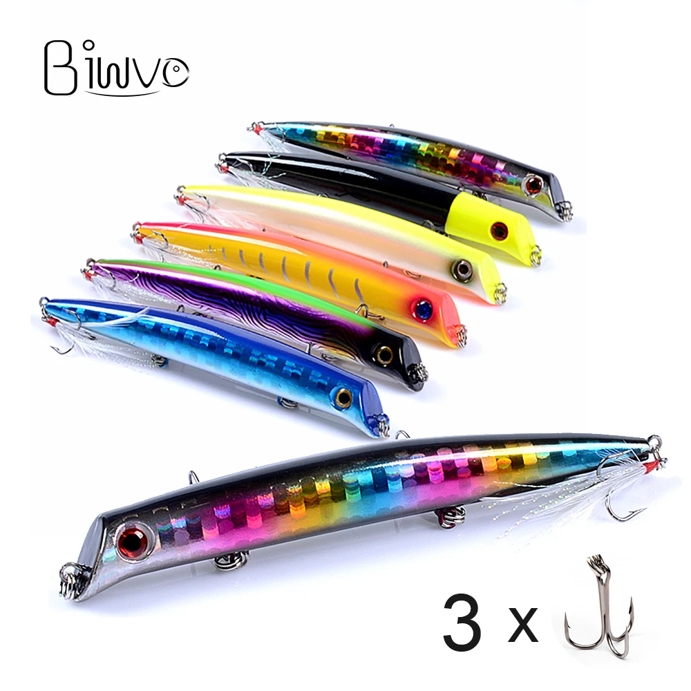 Biwvo Lures Popper Wobbler For Trolling Winter Fishing Goods For Fishing 3hooks Sea Whopper Plopper Artificial Crank Crankbait
Biwvo Lures Popper Wobbler For Trolling Winter Fishing Goods For Fishing 3hooks Sea Whopper Plopper Artificial Crank Crankbait