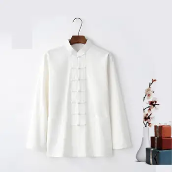 Autumn Long Sleeve Shirt Loose 100% Cotton Mandarin Collar Clothing Chinese Shao Lin Tai Chi Kung Fu Garment For Men 3XL 4XL
Autumn Long Sleeve Shirt Loose 100% Cotton Mandarin Collar Clothing Chinese Shao Lin Tai Chi Kung Fu Garment For Men 3XL 4XL