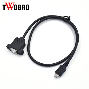 100 pcs/lot 50cm USB 2.0 B Female socket Printer Panel Mount to USB Micro B 5 pin male Extension Cable
100 pcs/lot 50cm USB 2.0 B Female socket Printer Panel Mount to USB Micro B 5 pin male Extension Cable