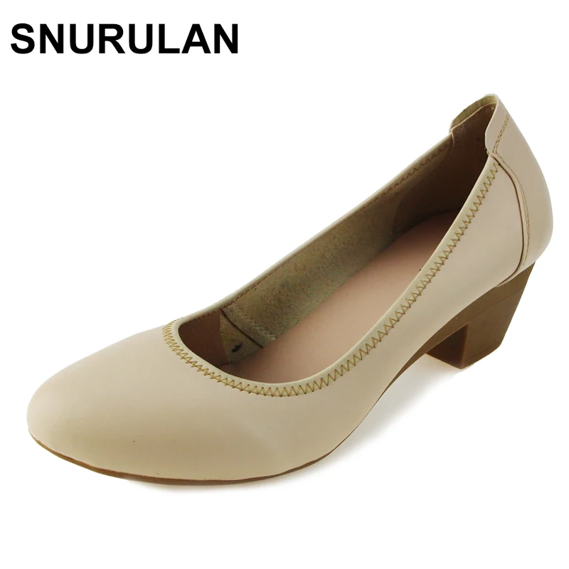 SNURULAN New Super Soft Flexible Shoes Women OL Office Lady Spring Med Heels Offical Shoes Size 33-43
SNURULAN New Super Soft Flexible Shoes Women OL Office Lady Spring Med Heels Offical Shoes Size 33-43
