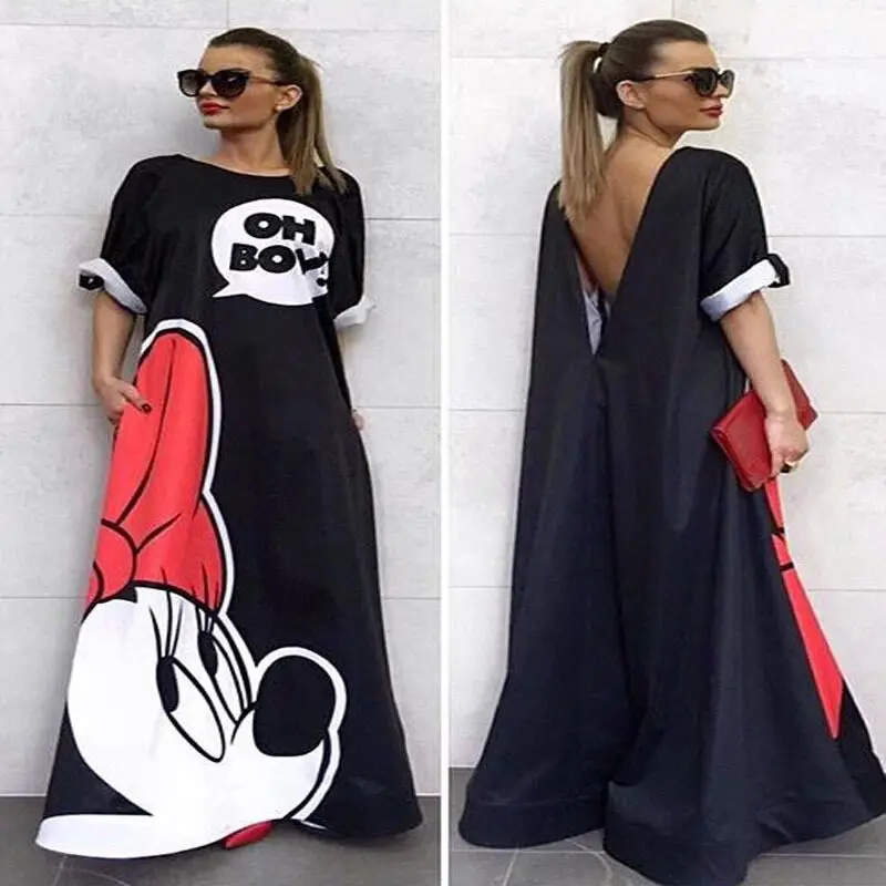 2018 Summer Women Party Night Long Maxi Dress Mickey Printed Long Sleeved Dresses Sexy Club Without Support Of Vintage Dresses
2018 Summer Women Party Night Long Maxi Dress Mickey Printed Long Sleeved Dresses Sexy Club Without Support Of Vintage Dresses