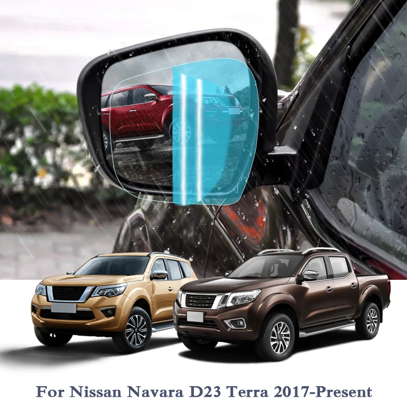 2PCS Anti Fog Car Window Clear Film Rearview Mirror Protective For Nissan Navara D23 Terra 2017 Waterproof Sticker | Автомобили и
