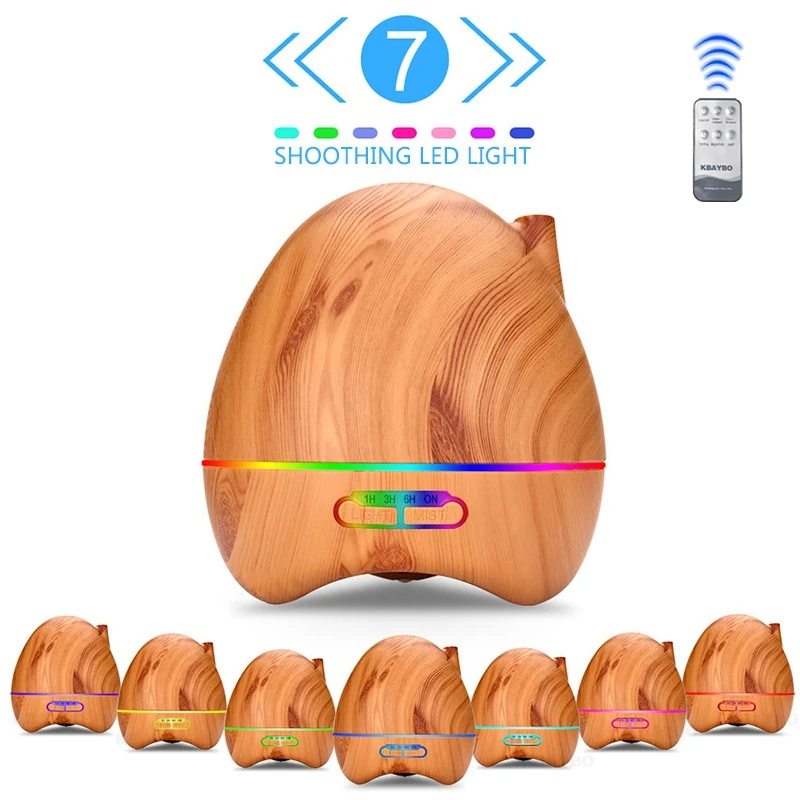300Ml Remote Control Essential Oil Diffuser Ultrasonic Air Humidifier Color Led Household Humidifier With Eu Plug