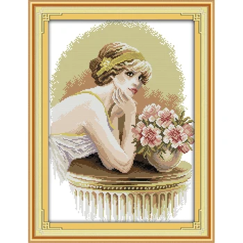 Noblewoman people diy Counted Cross Stitch DMC Cross Stitch Kits For Embroidery Home Decor Needlework cotton threads with needle
Noblewoman people diy Counted Cross Stitch DMC Cross Stitch Kits For Embroidery Home Decor Needlework cotton threads with needle