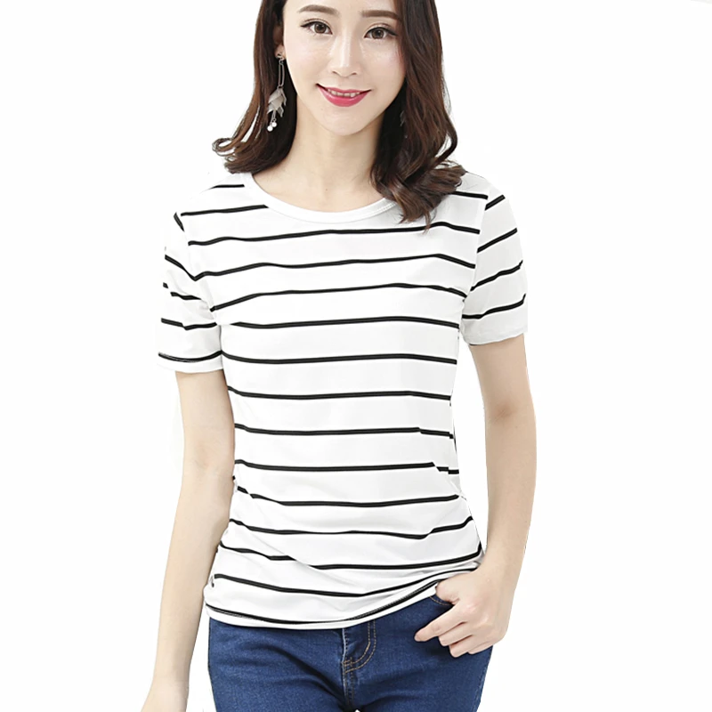 Oversized T Shirt Female T-shirt 2019 Summer Korean Style Women T Shirt O Neck Stirped Cotton T-shirts For Women T Shirt Woman
Oversized T Shirt Female T-shirt 2019 Summer Korean Style Women T Shirt O Neck Stirped Cotton T-shirts For Women T Shirt Woman