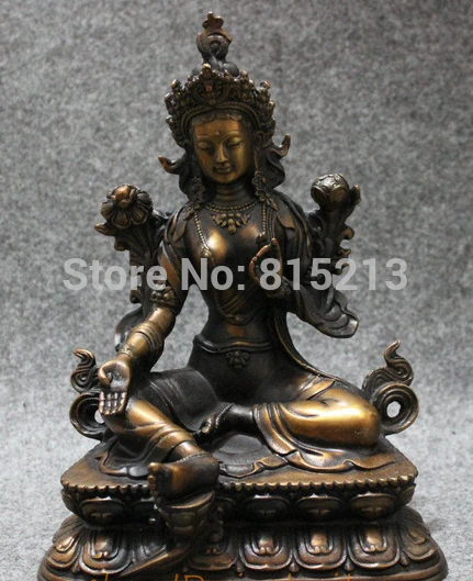 bi0011690 8" Old Tibet Bronze Copper Collect Lotus Green Tara Buddha Kwan-yin Statue
bi0011690 8" Old Tibet Bronze Copper Collect Lotus Green Tara Buddha Kwan-yin Statue