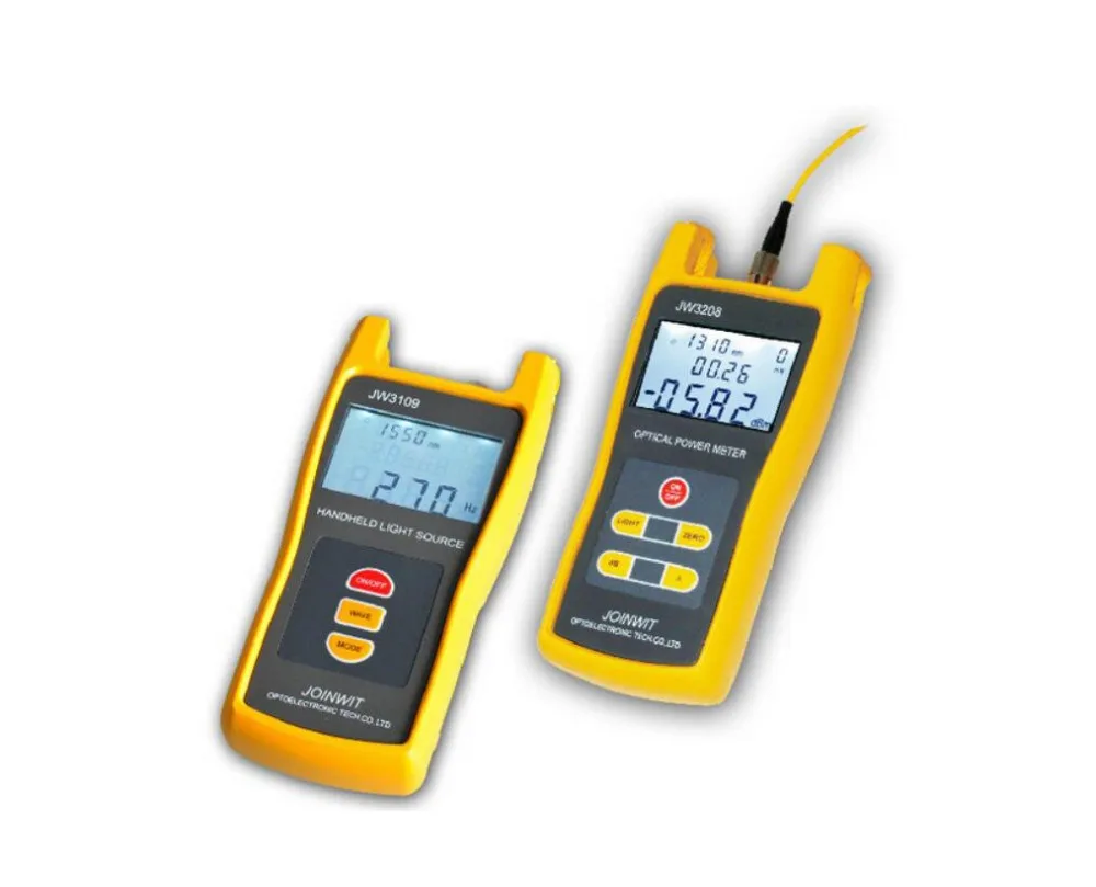 Fiber Multimeter Handled Optical light source JW3109 optical laser source And JW3208 Optical Power Meter
Fiber Multimeter Handled Optical light source JW3109 optical laser source And JW3208 Optical Power Meter