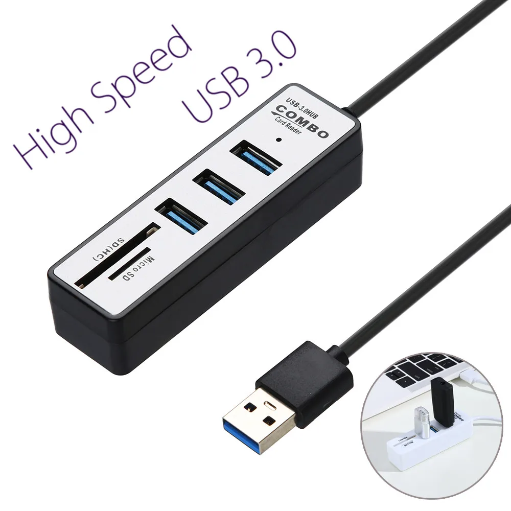H-Speed 2 in 1 USB3.1 OTG USB 3.0 Hub Splitter Combo 3 Ports & SD/TF Card Reader Transmission speeds is up to 480Mbps Small size
H-Speed 2 in 1 USB3.1 OTG USB 3.0 Hub Splitter Combo 3 Ports & SD/TF Card Reader Transmission speeds is up to 480Mbps Small size
