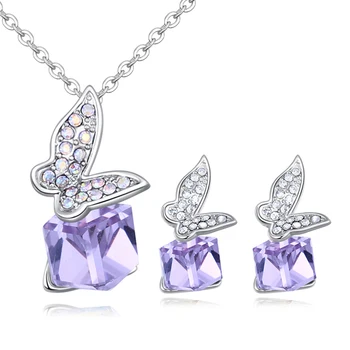 2018 new arrival christmas gift! charming butterfly necklace earrings jewelry set with Crystals from Swarovski bijoux wholesale
2018 new arrival christmas gift! charming butterfly necklace earrings jewelry set with Crystals from Swarovski bijoux wholesale