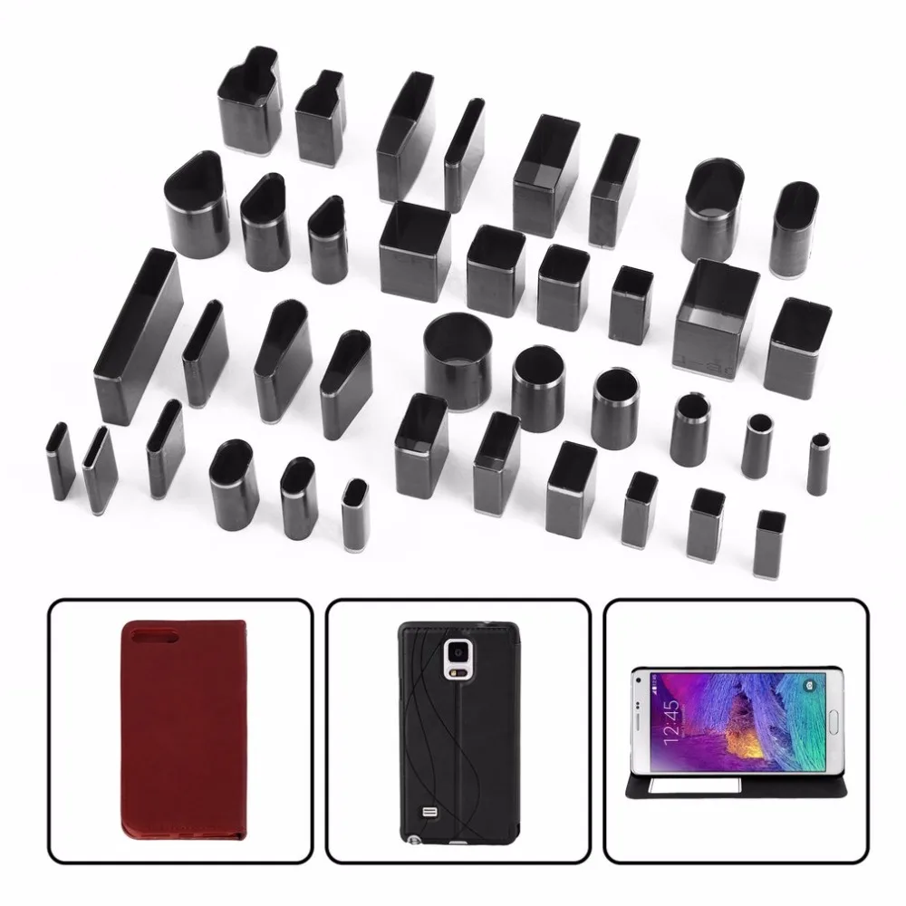 39pcs/set 39 Shape Style Hole Hollow Cutter Punch Metal Cutter Punch Set Handmade Leather Craft DIY Tool for Phone Holster
39pcs/set 39 Shape Style Hole Hollow Cutter Punch Metal Cutter Punch Set Handmade Leather Craft DIY Tool for Phone Holster