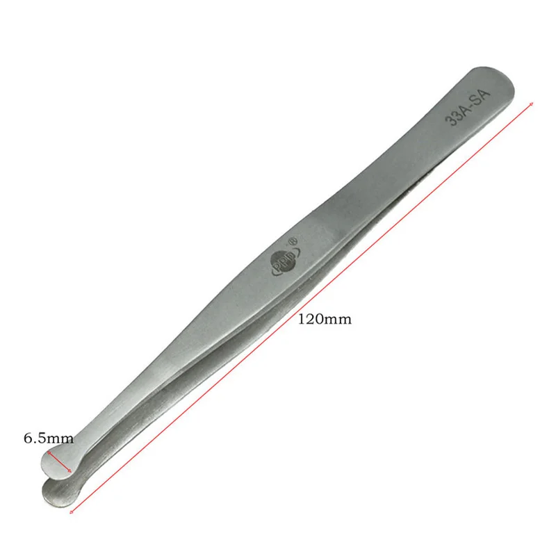 DIYTweezers PPD 33A-SA High-Precision Anti-Magnetic Anti-Acid Stainless Steel Big Round Head Tweezers
DIYTweezers PPD 33A-SA High-Precision Anti-Magnetic Anti-Acid Stainless Steel Big Round Head Tweezers