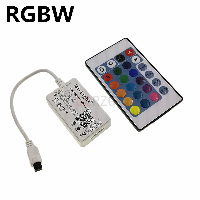 Mi. Светильник Mini WiFi LED Smart light Control ler + 24 Ир-ключ Remote 4G Group Alexa для RGB / RGBW светодиодной