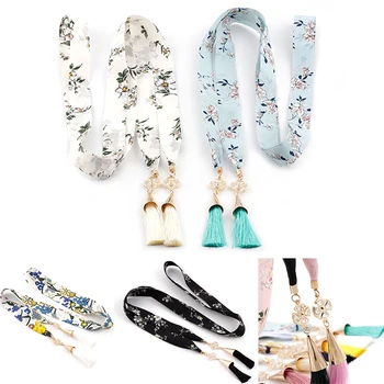 Woman Fringed Thin Belt Floral Scarf Knotted Cloth Crystal Tassel Pendant Chiffon Ribbon Silk Dress Coat Girdle Decoration
Woman Fringed Thin Belt Floral Scarf Knotted Cloth Crystal Tassel Pendant Chiffon Ribbon Silk Dress Coat Girdle Decoration