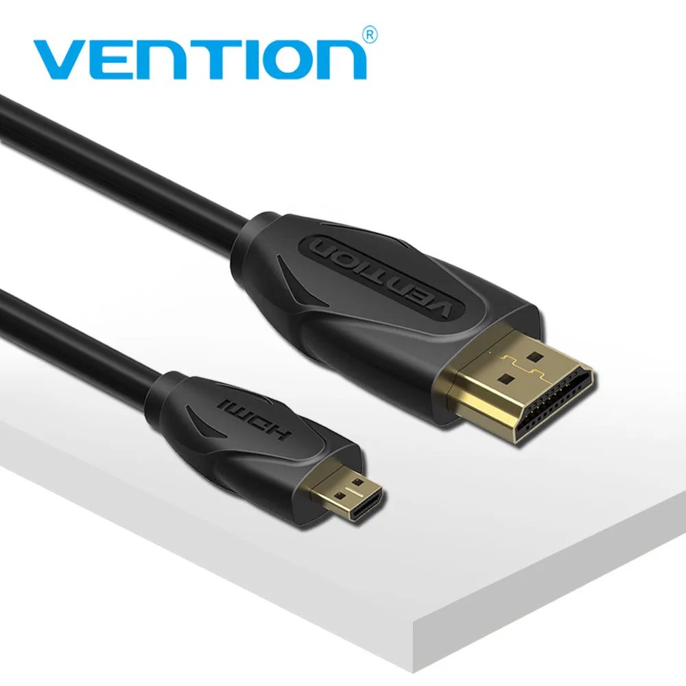 

Vention Micro HDMI to HDMI Cable Gold-Plated HDMI 2.0V 3D 1m 1.5m 2m High Premium HDMI Cable Adapter for Tablet HDTV Camera new