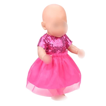 43 cm baby dolls dress new born Princess shiny magenta evening gown Baby toys fit American 18 inch Girls doll f400
43 cm baby dolls dress new born Princess shiny magenta evening gown Baby toys fit American 18 inch Girls doll f400