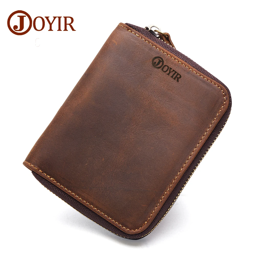 JOYIR Genuine Leather Men Short Zipper Wallets Purse Vintage Crazy Horse Leather Clutch Wallet Money Card Holder Men's Purse New
JOYIR Genuine Leather Men Short Zipper Wallets Purse Vintage Crazy Horse Leather Clutch Wallet Money Card Holder Men's Purse New