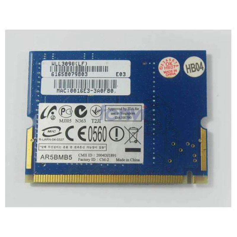 Atheros AR2413 AR5BMB5 Wireless wifi Mini PCI Card для Apple 54 Мбит 802.11b/g Ноутбук Сети Wlan | Компьютеры и офис