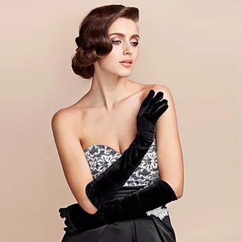 New Arrival High Quality Women Thin Sexy Black long Coral fleece gloves VIP party Dance Performance wear 
New Arrival High Quality Women Thin Sexy Black long Coral fleece gloves VIP party Dance Performance wear