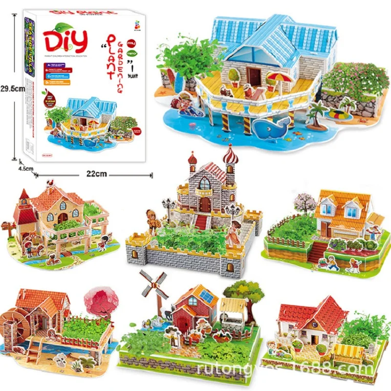 New Creative Children's Planting Jigsaw Puzzle Diy Handmade Building Small House Puzzle 3d Stereo Puzzle Planting Model Gifts
New Creative Children's Planting Jigsaw Puzzle Diy Handmade Building Small House Puzzle 3d Stereo Puzzle Planting Model Gifts
