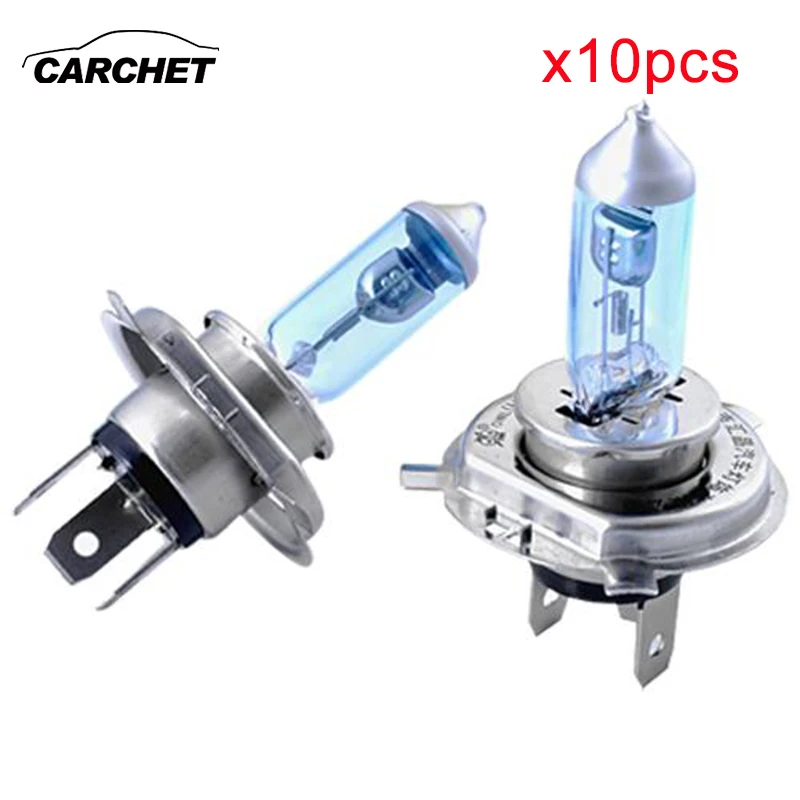 CARCHET 12V 10x100 W H4 Автомобильные фары супер-лампы белого цвета световые глобусы лампы