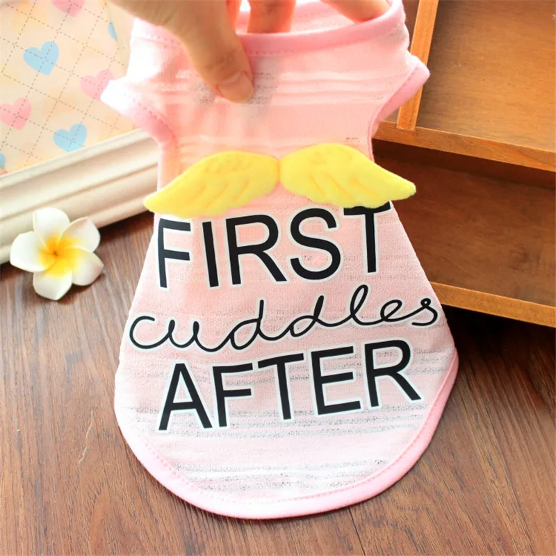 Spring and Summer Angel Vest Sleeveless Pet Dog Clothing Cotton Polyester Letter Clothes Teddy Than Panda Puppy Coat S-XXL
Spring and Summer Angel Vest Sleeveless Pet Dog Clothing Cotton Polyester Letter Clothes Teddy Than Panda Puppy Coat S-XXL
