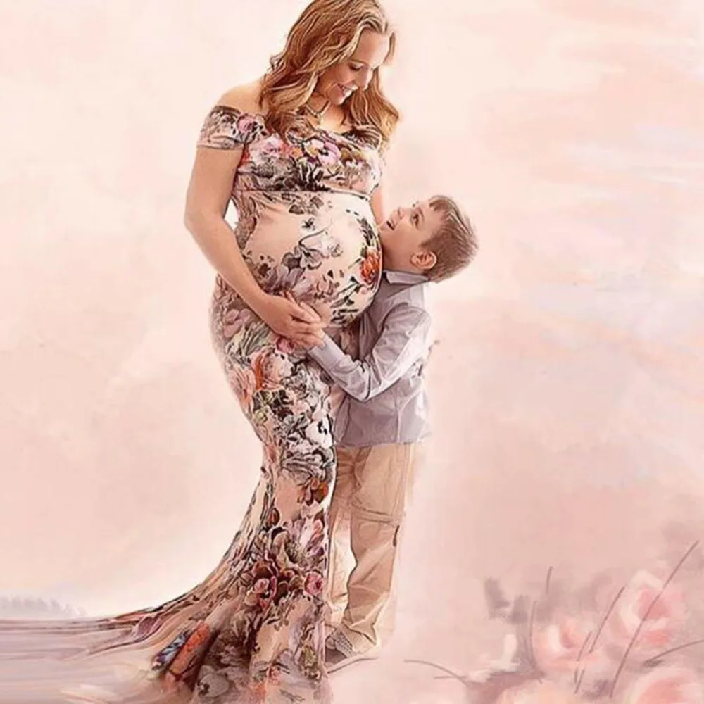 Puseky New Summer Women Floral Print Pregants Dress Sexy Photography Props Dresses Long Maxi Off Shoulders V Neck Maternity Gown
Puseky New Summer Women Floral Print Pregants Dress Sexy Photography Props Dresses Long Maxi Off Shoulders V Neck Maternity Gown