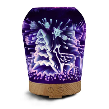 100ml BSW - 3D05 Latest Design 3D Effect Glass LED Light Air Conditioning Gift Electric Aroma Diffuser