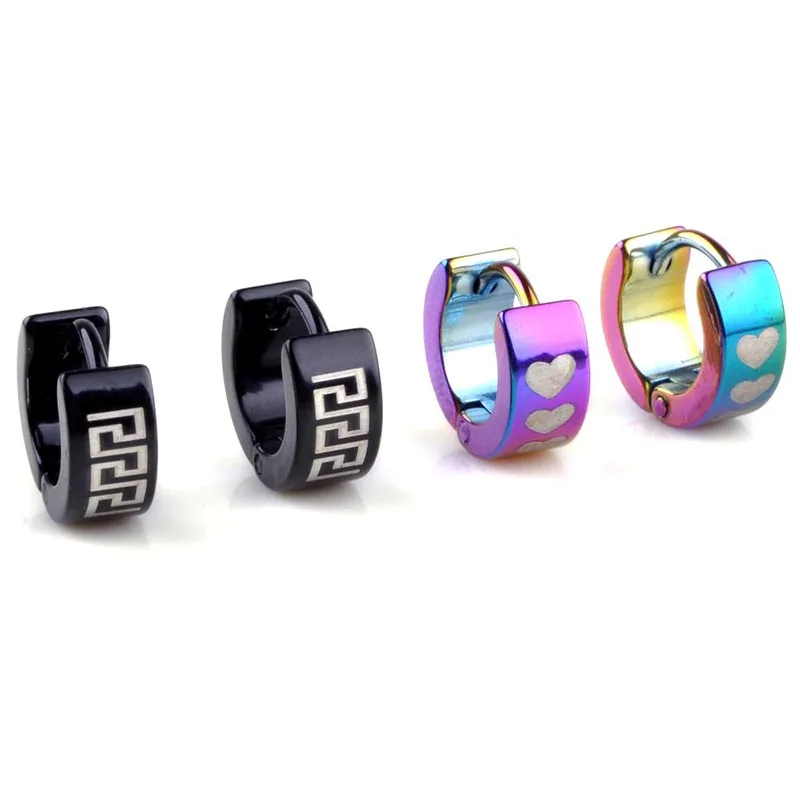 2 Pairs 316L Stainless Steel Earrings Huggies Punk Women Men Earrings Party Jewelry 4mm Width Mix colors
2 Pairs 316L Stainless Steel Earrings Huggies Punk Women Men Earrings Party Jewelry 4mm Width Mix colors