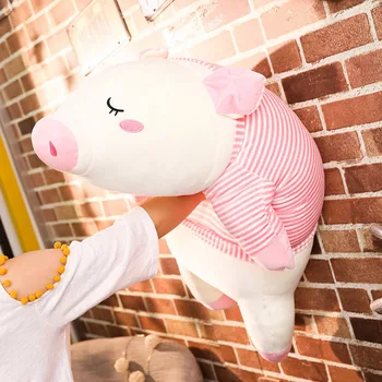 1pc Stuffed Animals Soft down cotton Stuffed & Plush Animals pig doll striped pig plush toy children girl Plush Pillows Creative
1pc Stuffed Animals Soft down cotton Stuffed & Plush Animals pig doll striped pig plush toy children girl Plush Pillows Creative
