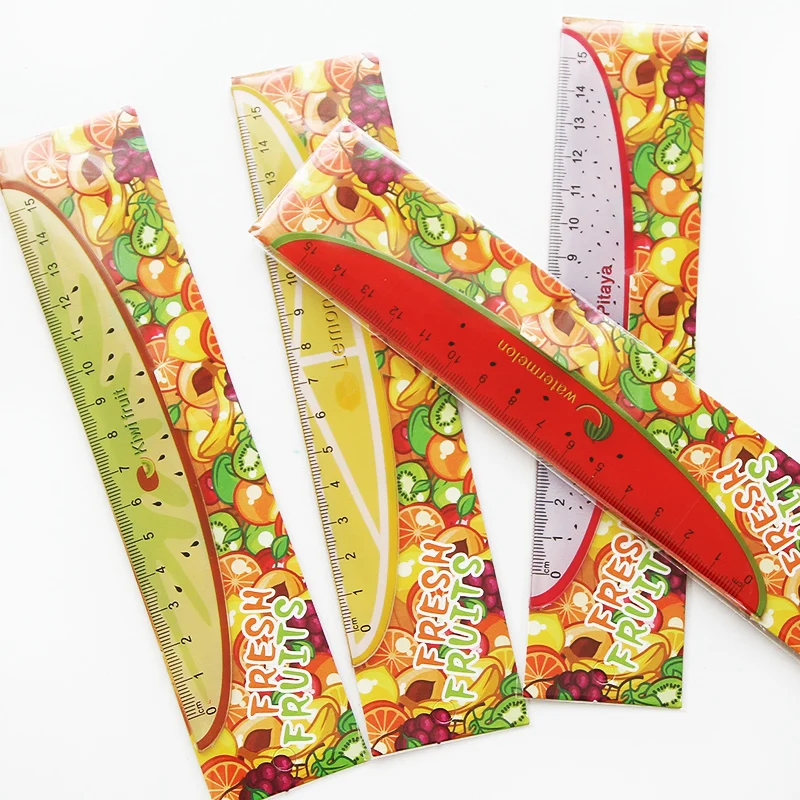 15cm-Cute-Kawaii-Plastic-Ruler-Creative-Fruit-Ruler-For-Kids-Student-Novelty-Item-Korean-Stationery-Free(3)