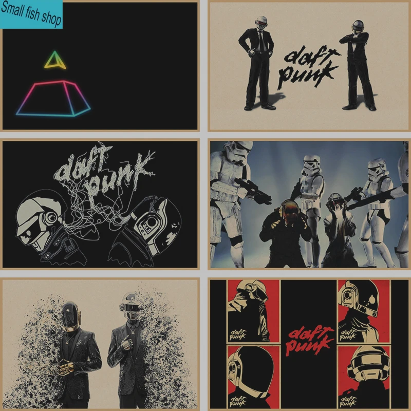 Daft Punk Home Furnishing decoration Kraft acid rock music Poster Drawing core Wall stickers
Daft Punk Home Furnishing decoration Kraft acid rock music Poster Drawing core Wall stickers