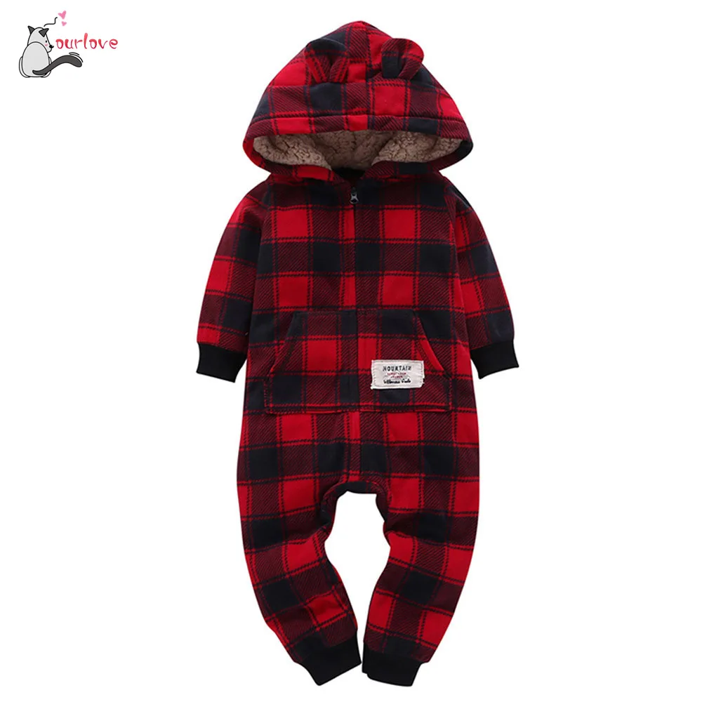 Baby Rompers Winter Thick Clothes Infant Boys Girls Thicker Grid Hooded Romper Jumpsuit Outfit Kids Clothes Fleece cotton
Baby Rompers Winter Thick Clothes Infant Boys Girls Thicker Grid Hooded Romper Jumpsuit Outfit Kids Clothes Fleece cotton