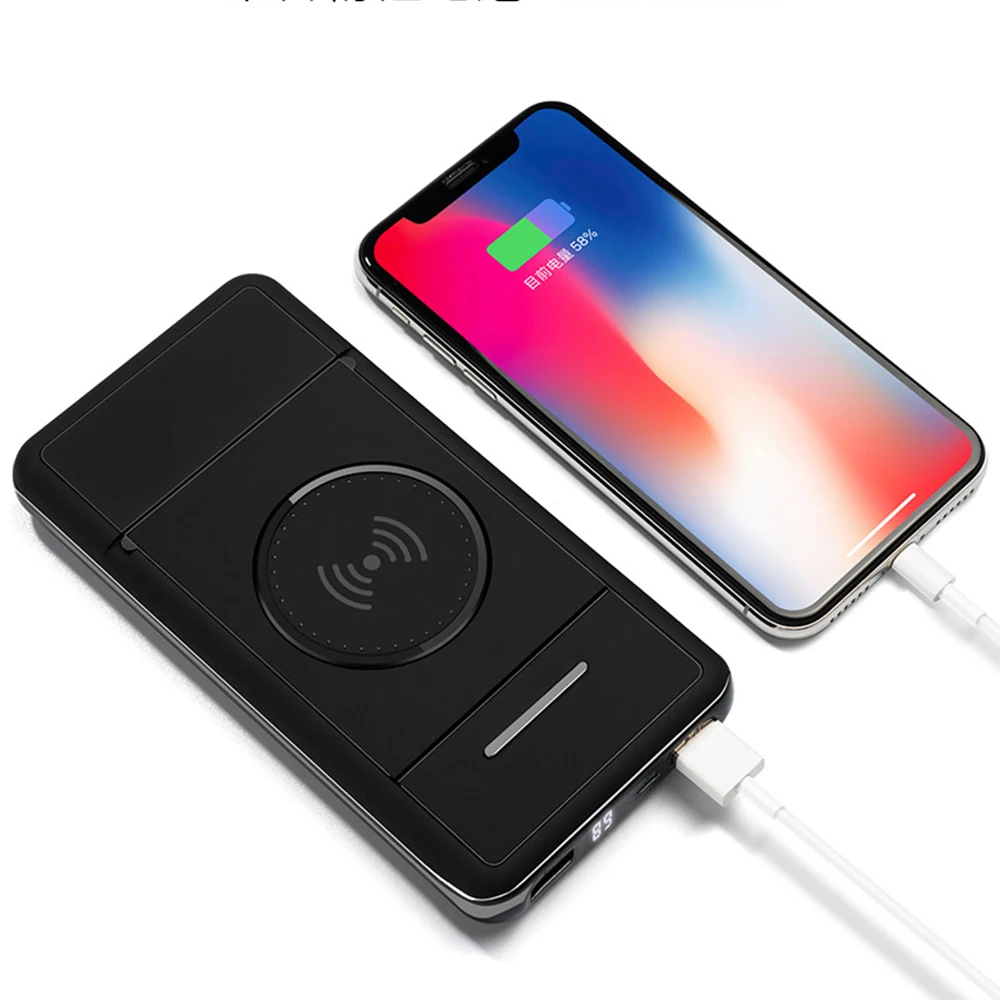 QI Wireless Charger Fast Charging 20000mah Foldable Wireless Stand Power Bank 2 Usb External Battery Portable Phone Charger
QI Wireless Charger Fast Charging 20000mah Foldable Wireless Stand Power Bank 2 Usb External Battery Portable Phone Charger