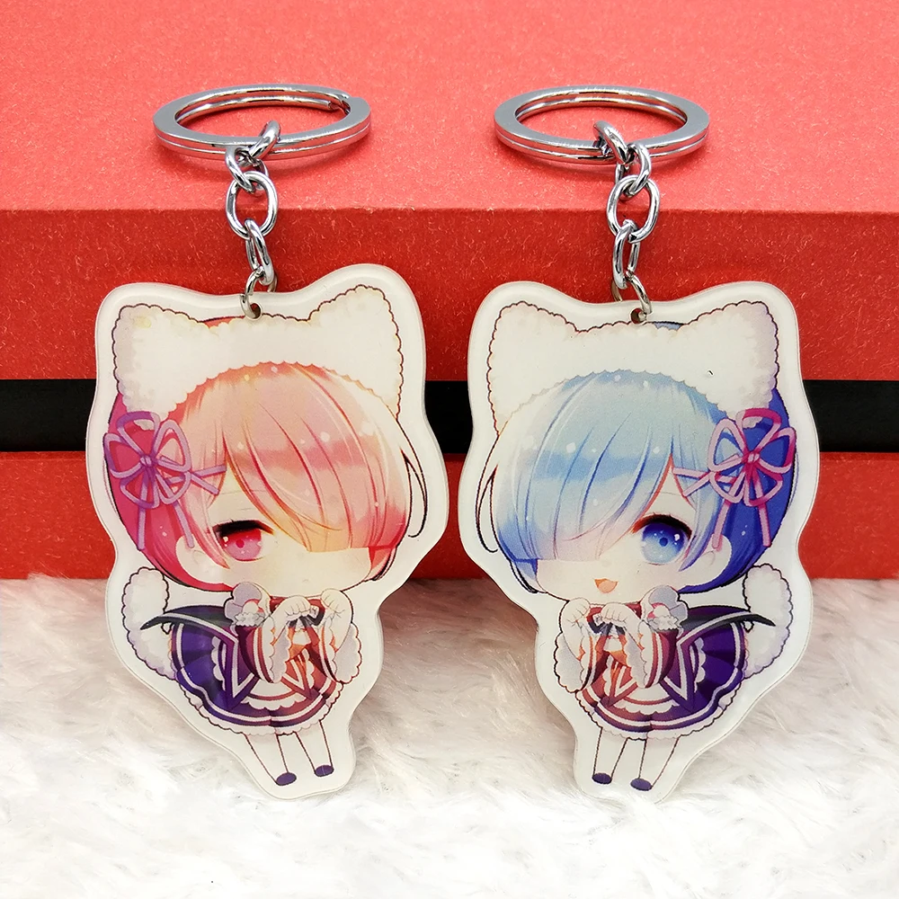 Love Thank You Re Zero Starting Life in Another World Ram Rem cat neko key chain ring pendant toy gift anime japanese comics
Love Thank You Re Zero Starting Life in Another World Ram Rem cat neko key chain ring pendant toy gift anime japanese comics