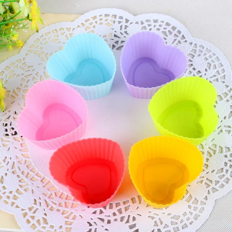 6pcs 6color 7cm large heart-shaped silicone cupcake muffin cup cake pan baking tools for cakes cooking tools A031
6pcs 6color 7cm large heart-shaped silicone cupcake muffin cup cake pan baking tools for cakes cooking tools A031