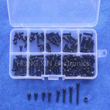 160Pcs Black Metric M3 5/6/8/10/12/15/18/25mm Nylon Screws Assortment Stand-off Nylon Screws Bolt & Nuts Kit
160Pcs Black Metric M3 5/6/8/10/12/15/18/25mm Nylon Screws Assortment Stand-off Nylon Screws Bolt & Nuts Kit