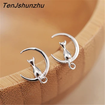 Cute 925 Sterling Silver Moon Kitty Cat Stud Earrings For Women Children Girls Kids Jewelry Gift brinco pequeno eh528
Cute 925 Sterling Silver Moon Kitty Cat Stud Earrings For Women Children Girls Kids Jewelry Gift brinco pequeno eh528