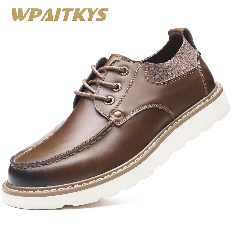 Black Brown Men Leather Shoes 2018 Summer Crazy Horse Leather Low Business Casual Shoes Breathable Round Head Shoes
Black Brown Men Leather Shoes 2018 Summer Crazy Horse Leather Low Business Casual Shoes Breathable Round Head Shoes