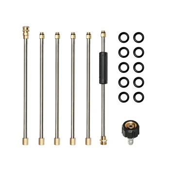 Car Washer Water Gun Pressure Washer Wand Extensions Replacement Lance 6pcs/Set 7.5-Feet 1/4''Quick Connect 4000PSI
Car Washer Water Gun Pressure Washer Wand Extensions Replacement Lance 6pcs/Set 7.5-Feet 1/4''Quick Connect 4000PSI