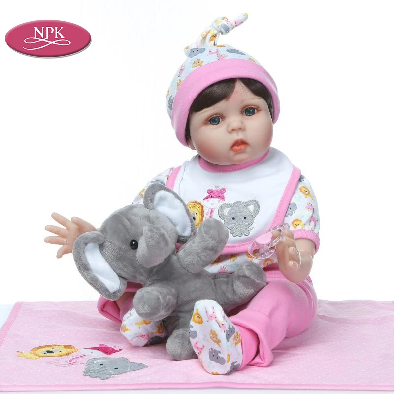 

NPK 55CM Silicone Reborn Baby Doll Toy for Girls Lifelike Princess Fashion Dolls Newborn Babies Bonecas Realistic Bebes Menina