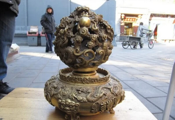 USPS to USA S0811 10"chinese Home tradition brass nine Dragon luckiness god beast feng shui ball
USPS to USA S0811 10"chinese Home tradition brass nine Dragon luckiness god beast feng shui ball