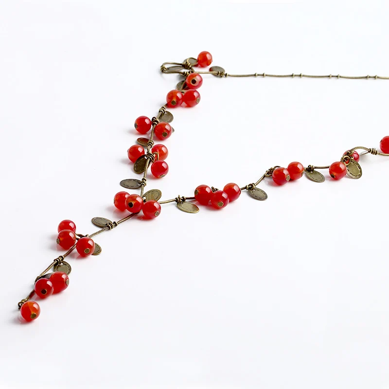 Fashion Women Jewelry Cherry Necklaces Red Sweater Chain Pendant Necklace Long Statement Beads Collar Choker Vintage Gift N116
Fashion Women Jewelry Cherry Necklaces Red Sweater Chain Pendant Necklace Long Statement Beads Collar Choker Vintage Gift N116