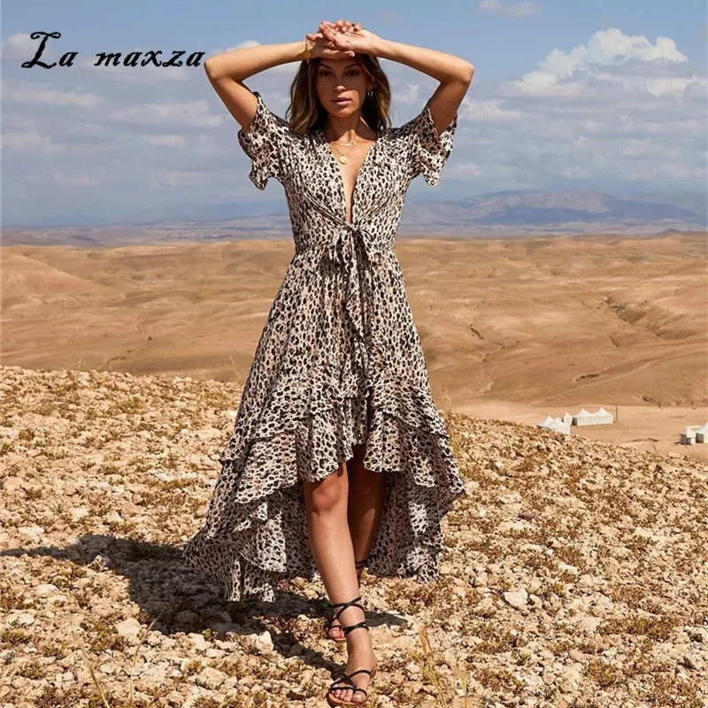2019 Women Summer Sexy Party Night Dresses Elegant Vintage Leopard Midi Dress Plus Size
2019 Women Summer Sexy Party Night Dresses Elegant Vintage Leopard Midi Dress Plus Size